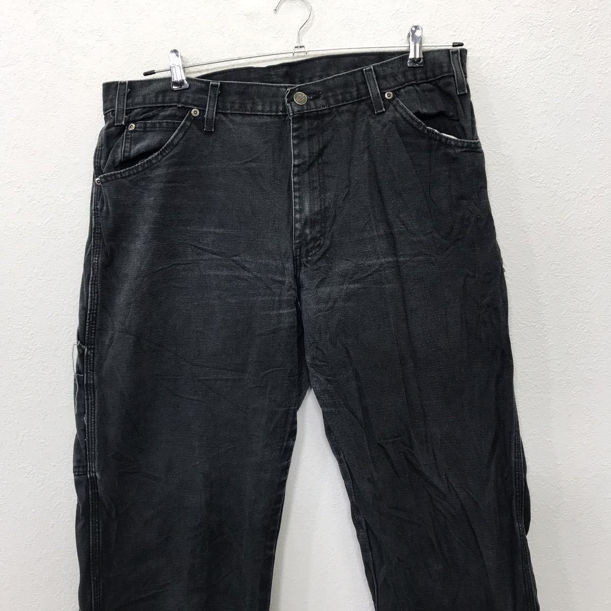 Dickies ワーク・ペインターパンツ W36 ディッキーズ コットン ブラック 古着卸 アメリカ仕入 2312-1091_画像2