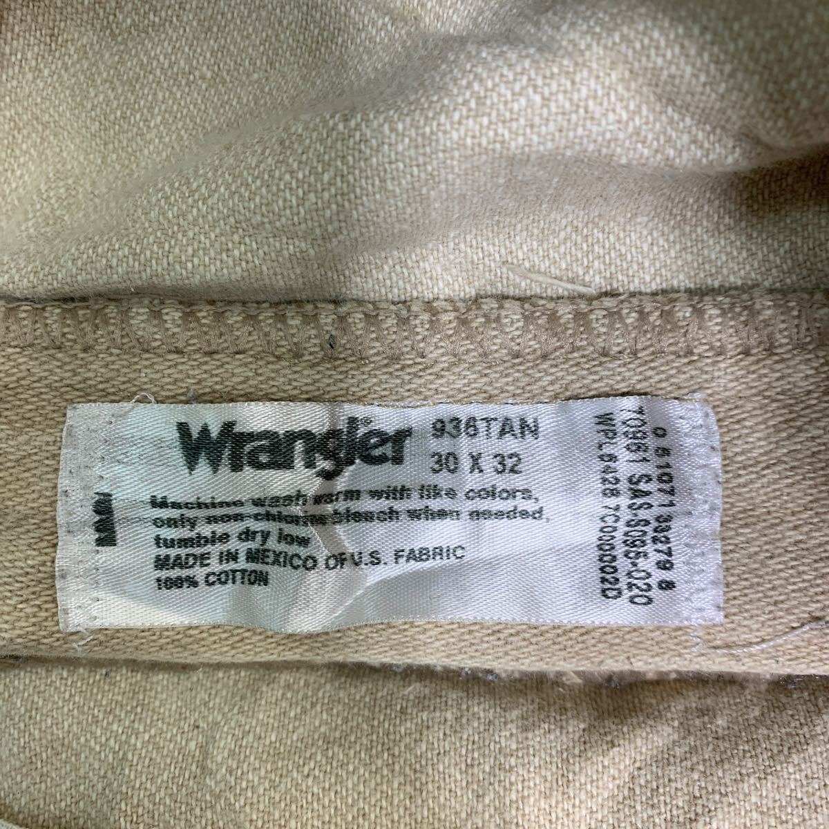 Wrangler カウボーイ ロングパンツ W30 ラングラー 936TAN ベージュ コットン メキシコ製 古着卸 アメリカ仕入 2312-240_画像9