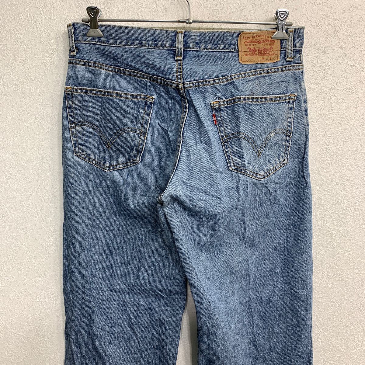 Levi's 550 デニムパンツ W34 リーバイス リラックスフィット ライトブルー コットン メキシコ製 古着卸 アメリカ仕入 2312-184_画像6