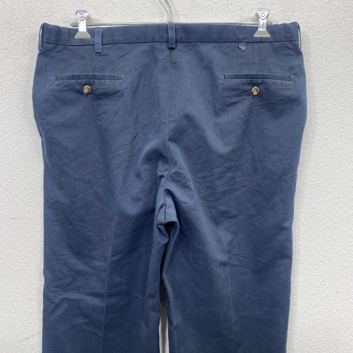 HAGGAR チノパンツ W38 ハガー タック入り ビッグサイズ ネイビー 古着卸 アメリカ仕入 2312-437_画像7