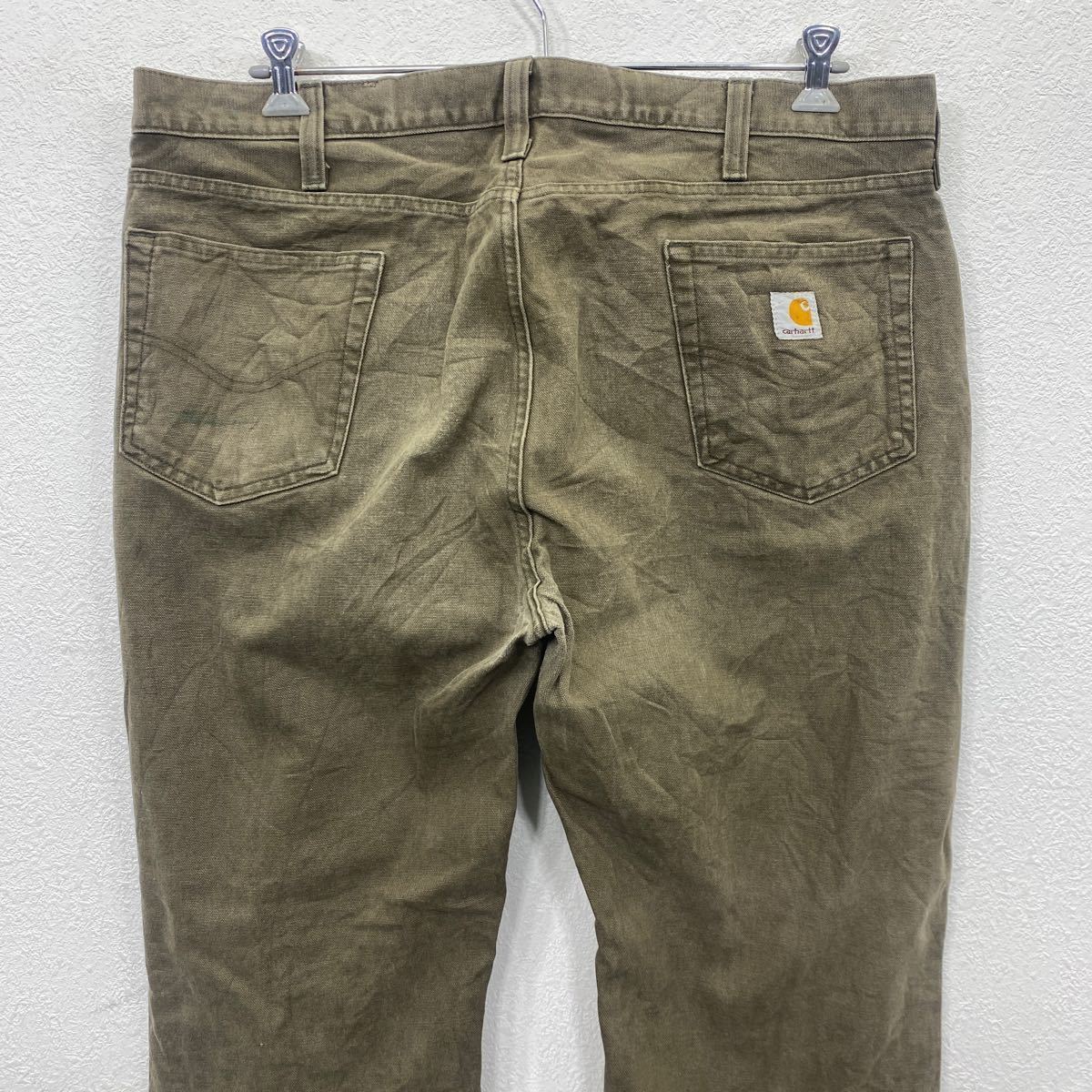 Carhartt ワークパンツ W40 カーハート リラックスフィット ダック コットン メキシコ製 カーキ 古着卸 アメリカ仕入 2312-489_画像7