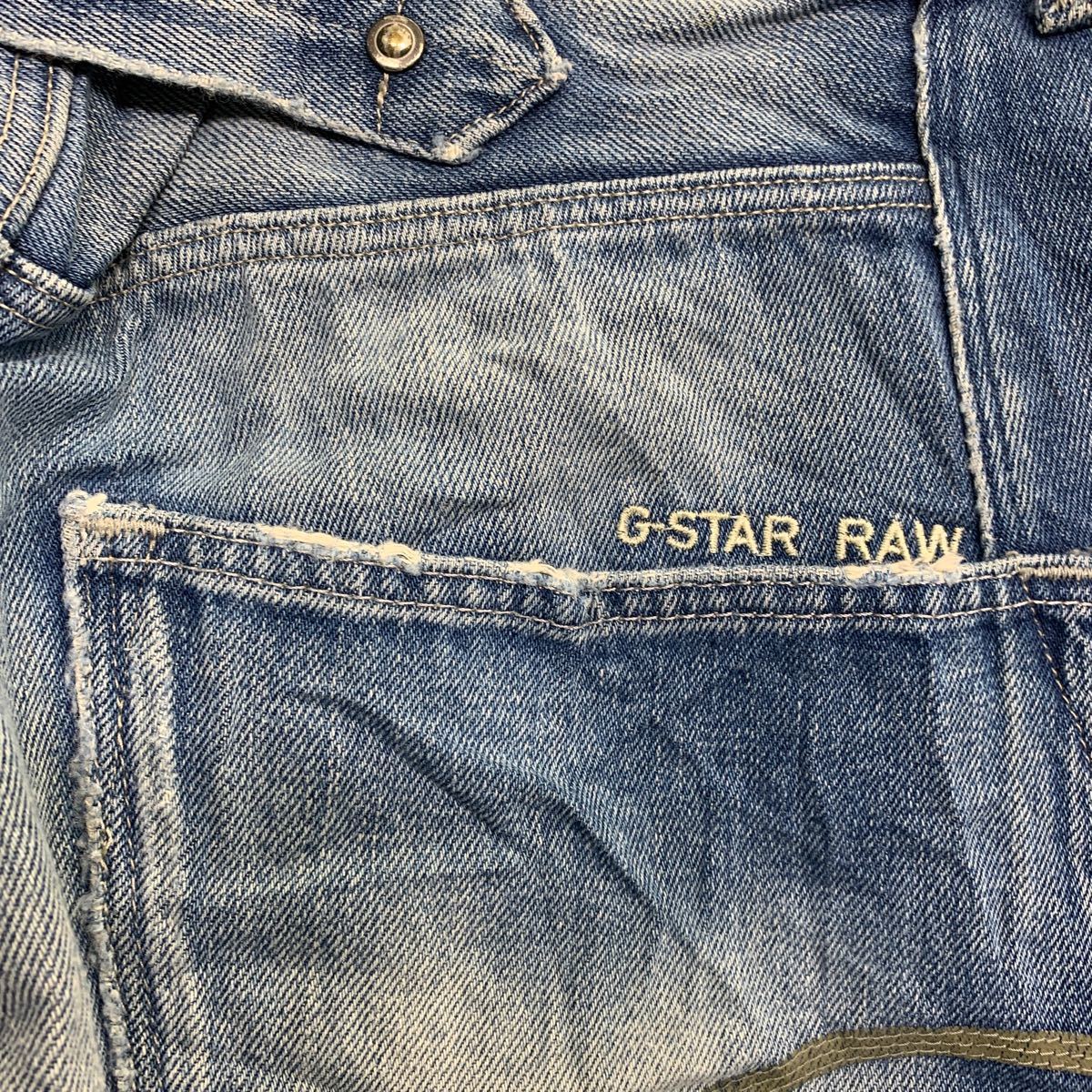 G-STAR RAW デニムパンツ W32 ジースターロー ボタンフライ ブルー コットン 古着卸 アメリカ仕入 2312-885_画像9