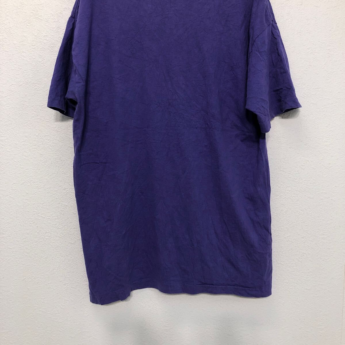 中古 SIGNAL SPORT 半袖 プリント Tシャツ L パープル イラスト Vネック 古着卸 アメリカ仕入 a604-5332_画像6