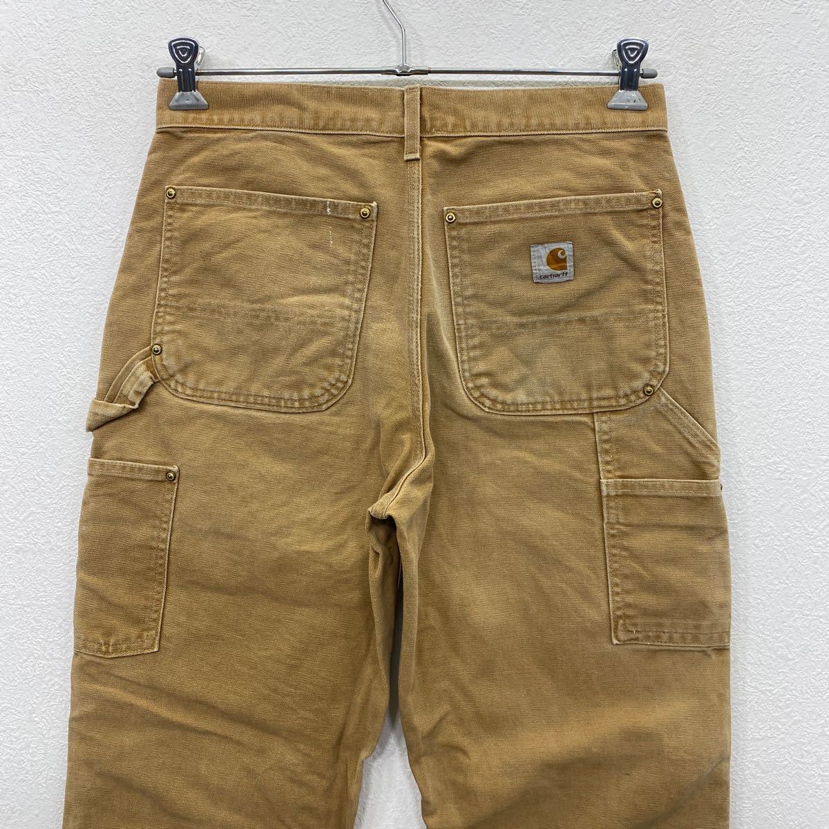 Carhartt ワークパンツ W31 カーハート ペインターパンツ ダブルニー ダック コットン キャメル 古着卸 アメリカ仕入 2401-169_画像7