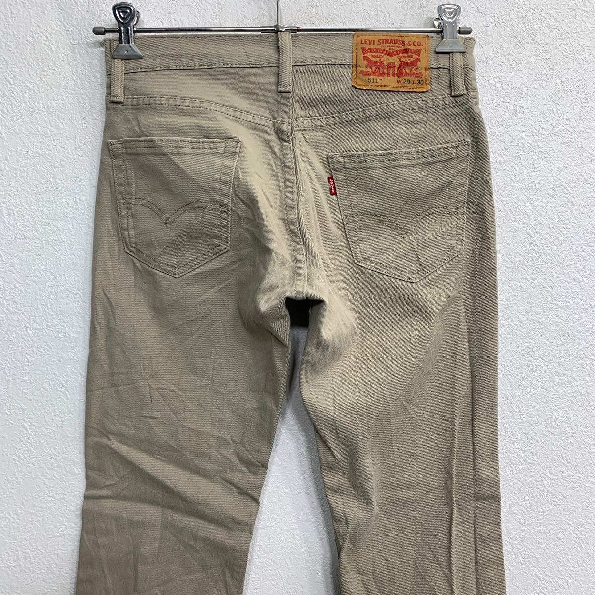 Levi's 511 カラー デニムパンツ W29 リーバイス スリムフィット ベージュ 古着卸 アメリカ仕入 2401-26_画像7