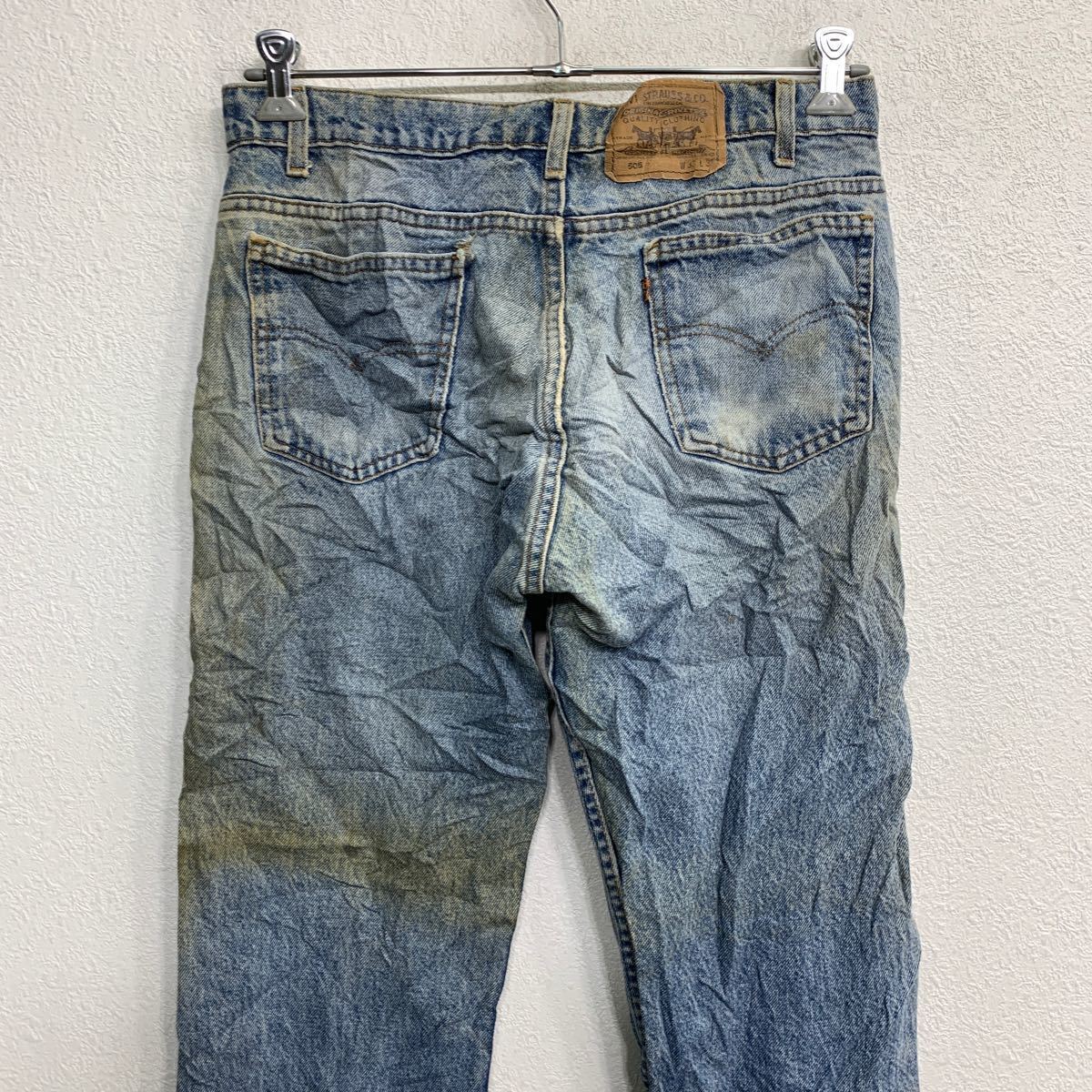 Levi's 505 デニムパンツ W33 リーバイス レギュラーフィット オレンジタブ ライトブルー コットン USA製 古着卸 アメリカ仕入 2401-873_画像8