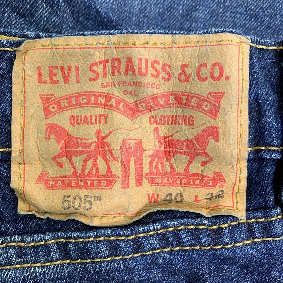 Levi's 505 デニムパンツ W40 リーバイス レギュラーフィット ビッグサイズ インディゴ 古着卸 アメリカ仕入 2401-452_画像7