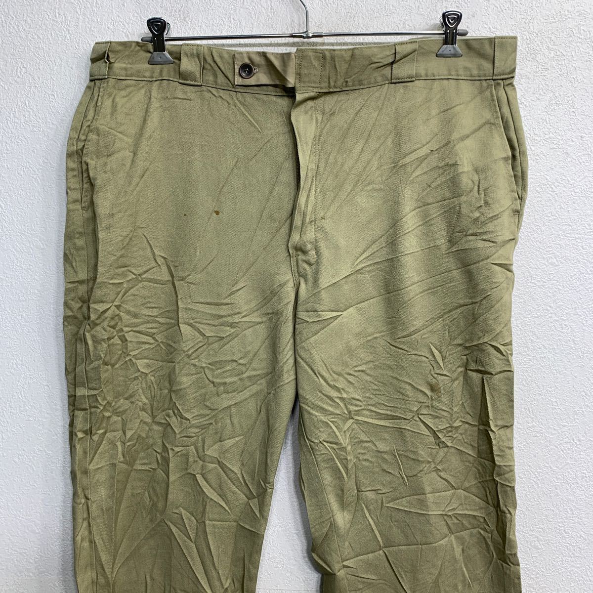 Dickies ワークパンツ W42 ディッキーズ ビッグサイズ ベージュ 古着卸 アメリカ仕入 2401-694_画像2