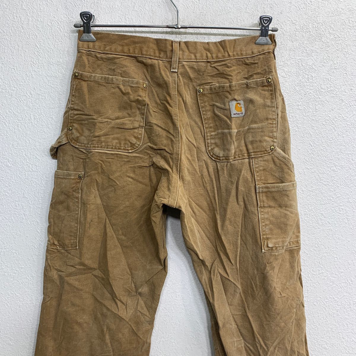 Carhartt ワークパンツ W30 カーハート ダブルニー ルーズオリジナルフィット ブラウン USA製 古着卸 アメリカ仕入 2401-358_画像8