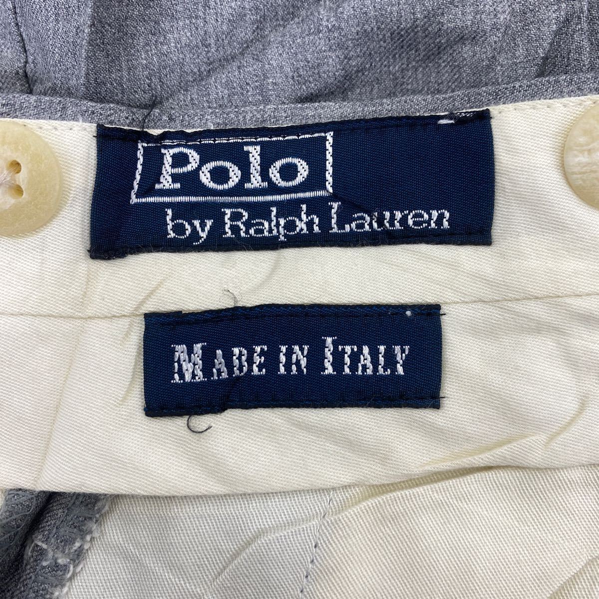 Polo Ralph Lauren スラックスパンツ W32 ポロラルフローレン タック入り グレー 古着卸 アメリカ仕入 2401-821_画像9