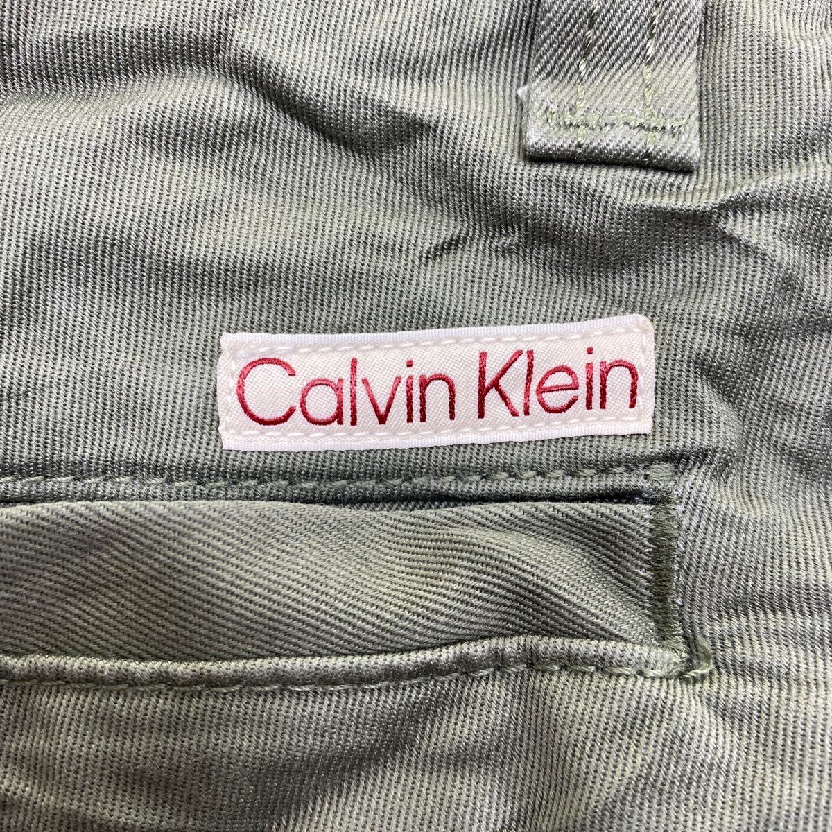 Calvin Klein チノパンツ W34 カルバンクライン コットン グリーン 古着卸 アメリカ仕入 2401-626_画像7