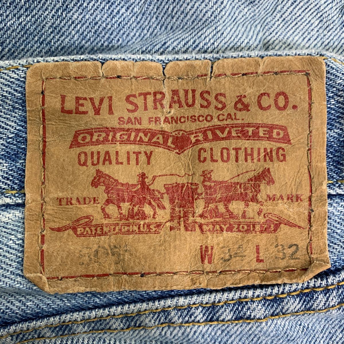 Levi's 505 デニムパンツ W34 リーバイス ストレートフィット ライトブルー コットン メキシコ製 古着卸 アメリカ仕入 2401-744_画像9