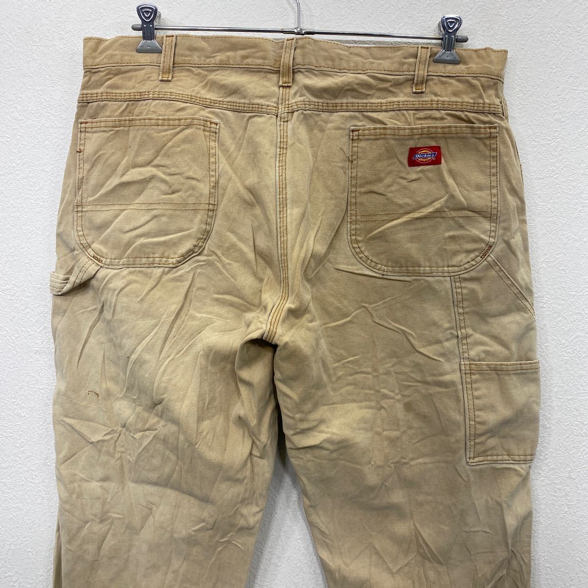 Dickies ワークパンツ W40 ディッキーズ リラックスフィット ダック コットン メキシコ製 ベージュ 古着卸 アメリカ仕入 2401-202_画像5