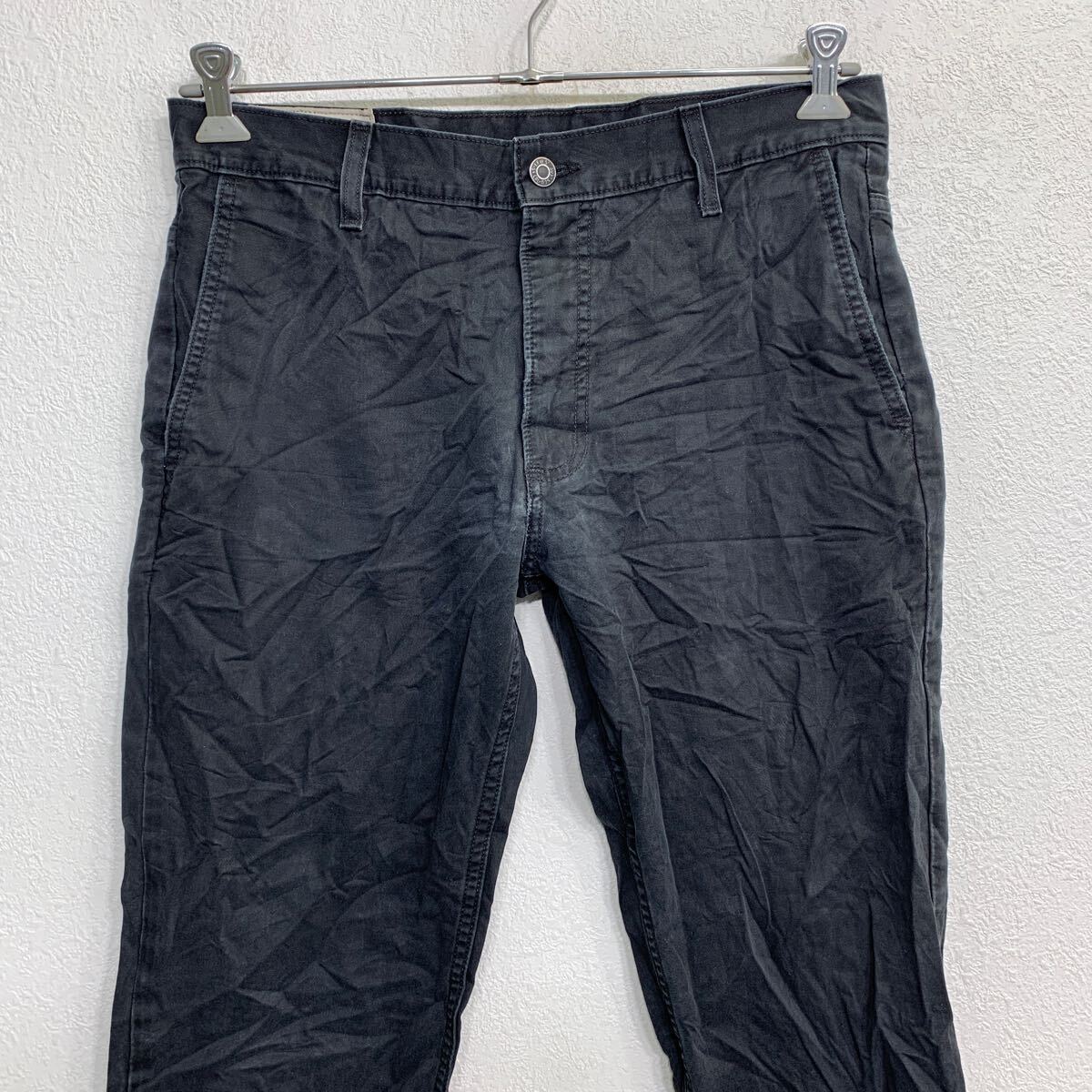 Levi's カラーパンツ W33 リーバイス ブラック コットン 古着卸 アメリカ仕入 2404-229_画像2