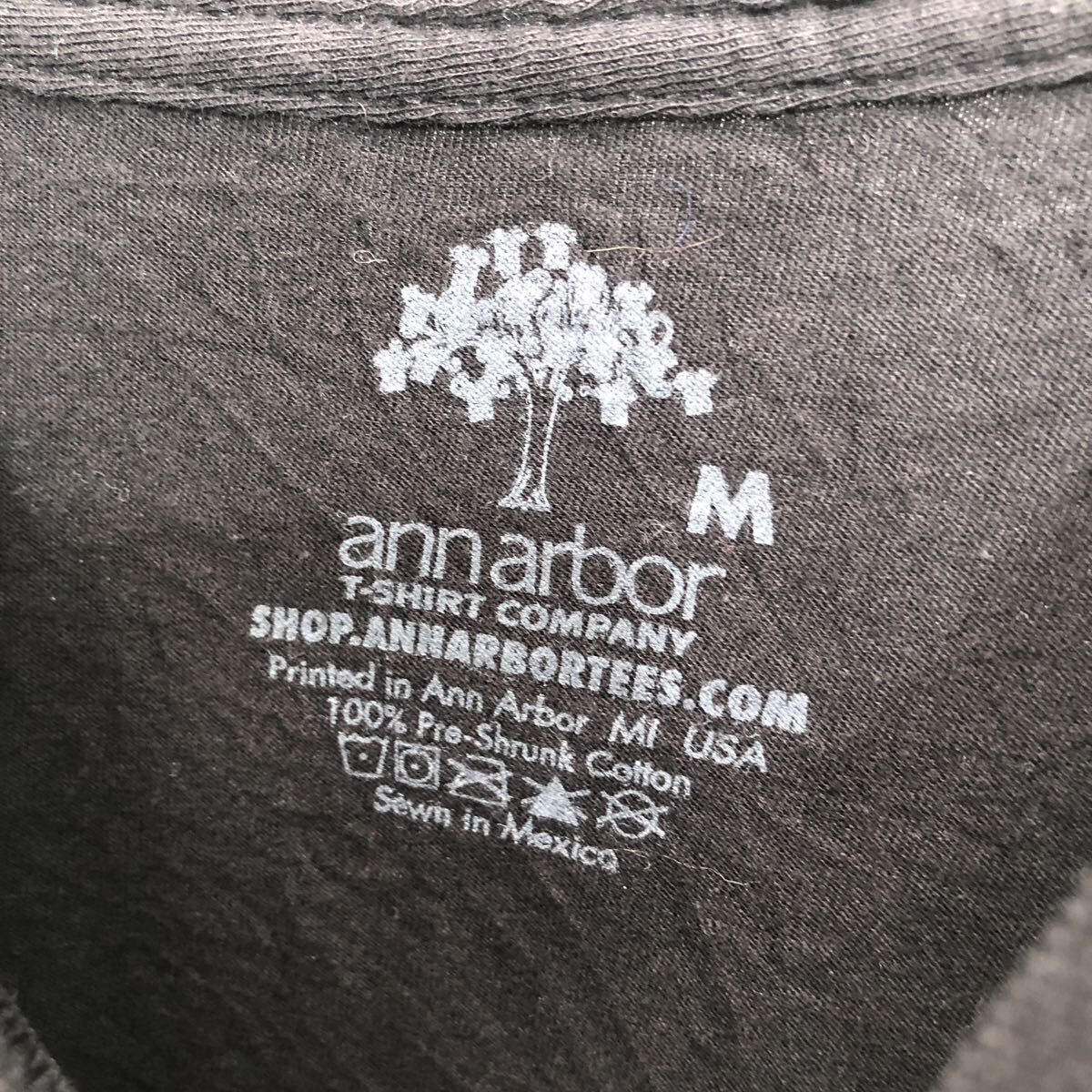 Ann Arbor 半袖 プリント Tシャツ M ブラック ホワイト 骨 スカル クルーネック 古着卸 アメリカ仕入 a604-5465_画像7