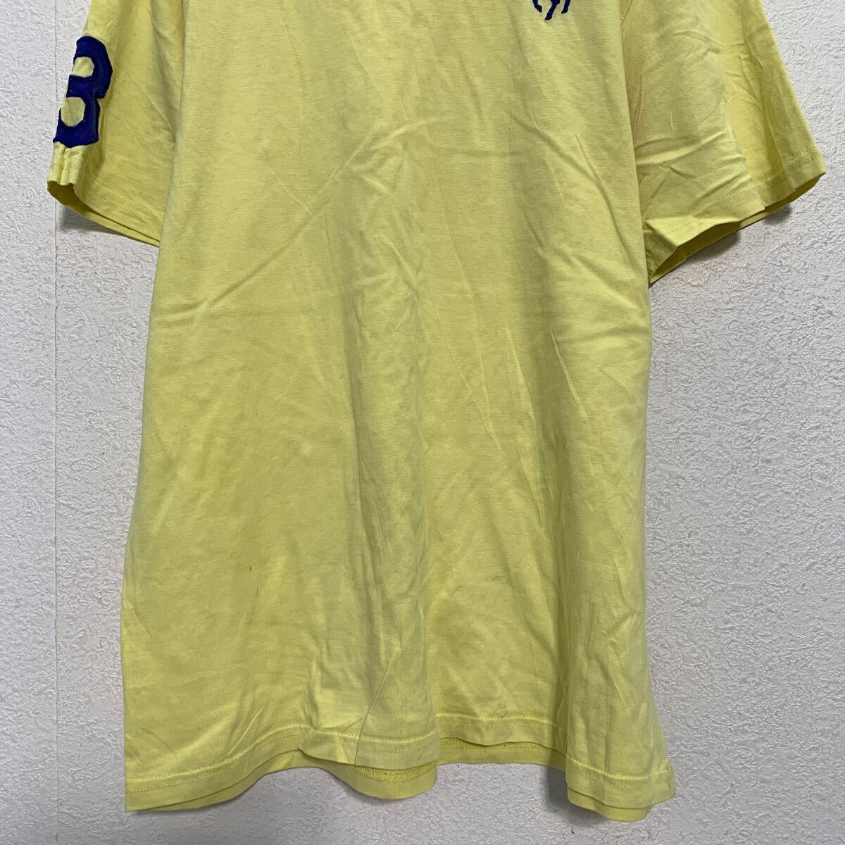 POLO RALPH LAUREN 半袖 ロゴTシャツ XL イエロー ポロラルフローレン 袖ナンバリング 3 古着卸 アメリカ仕入 a604-5504_画像3