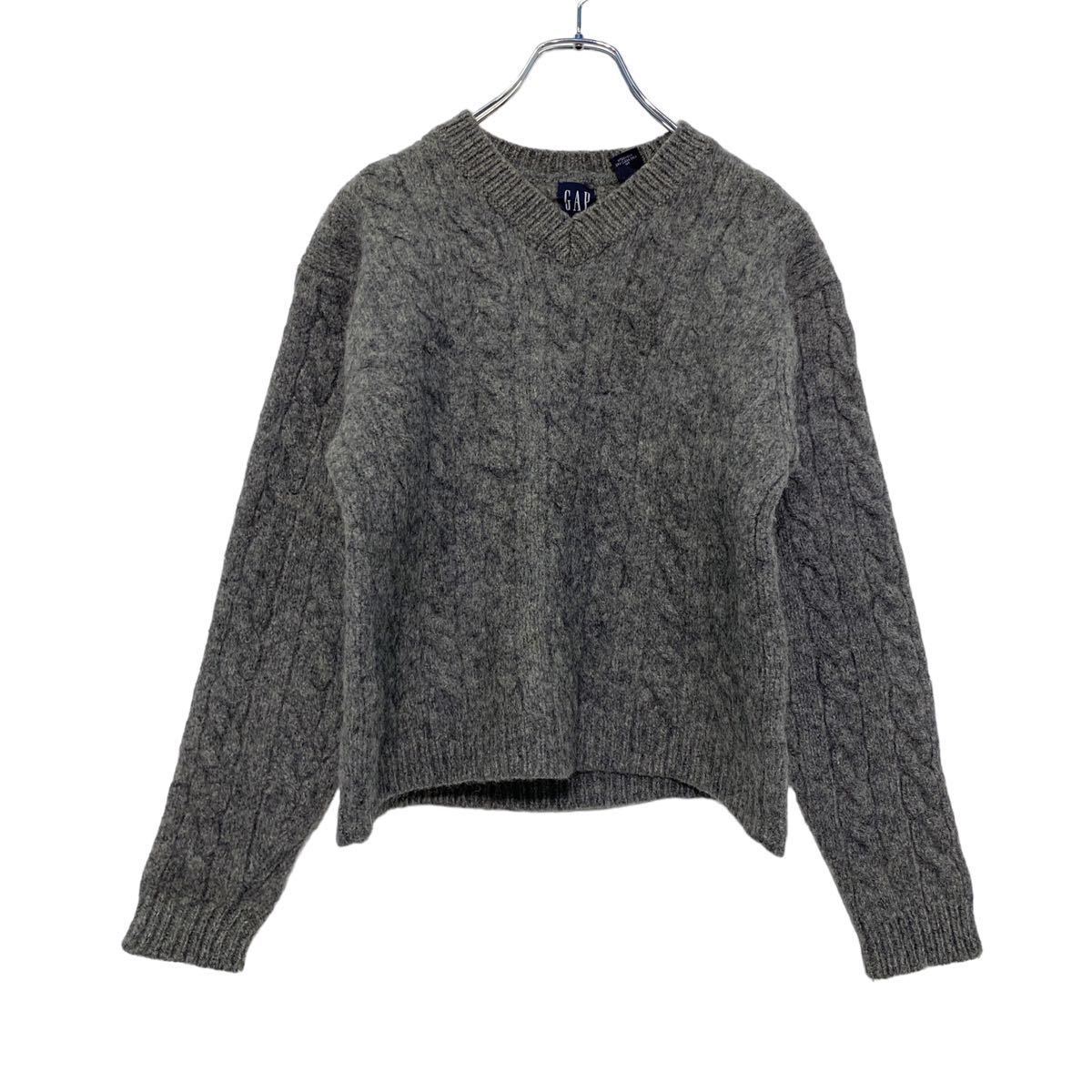 GAP knitted sweater M gray Gap wool old clothes . America buying up a510-5700