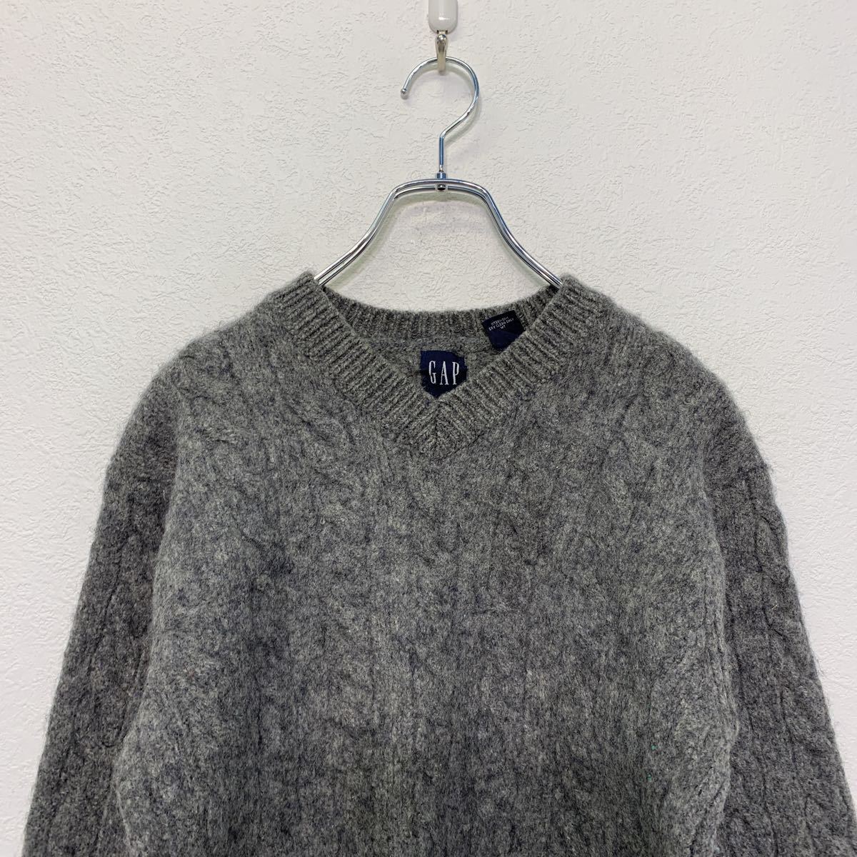 GAP knitted sweater M gray Gap wool old clothes . America buying up a510-5700