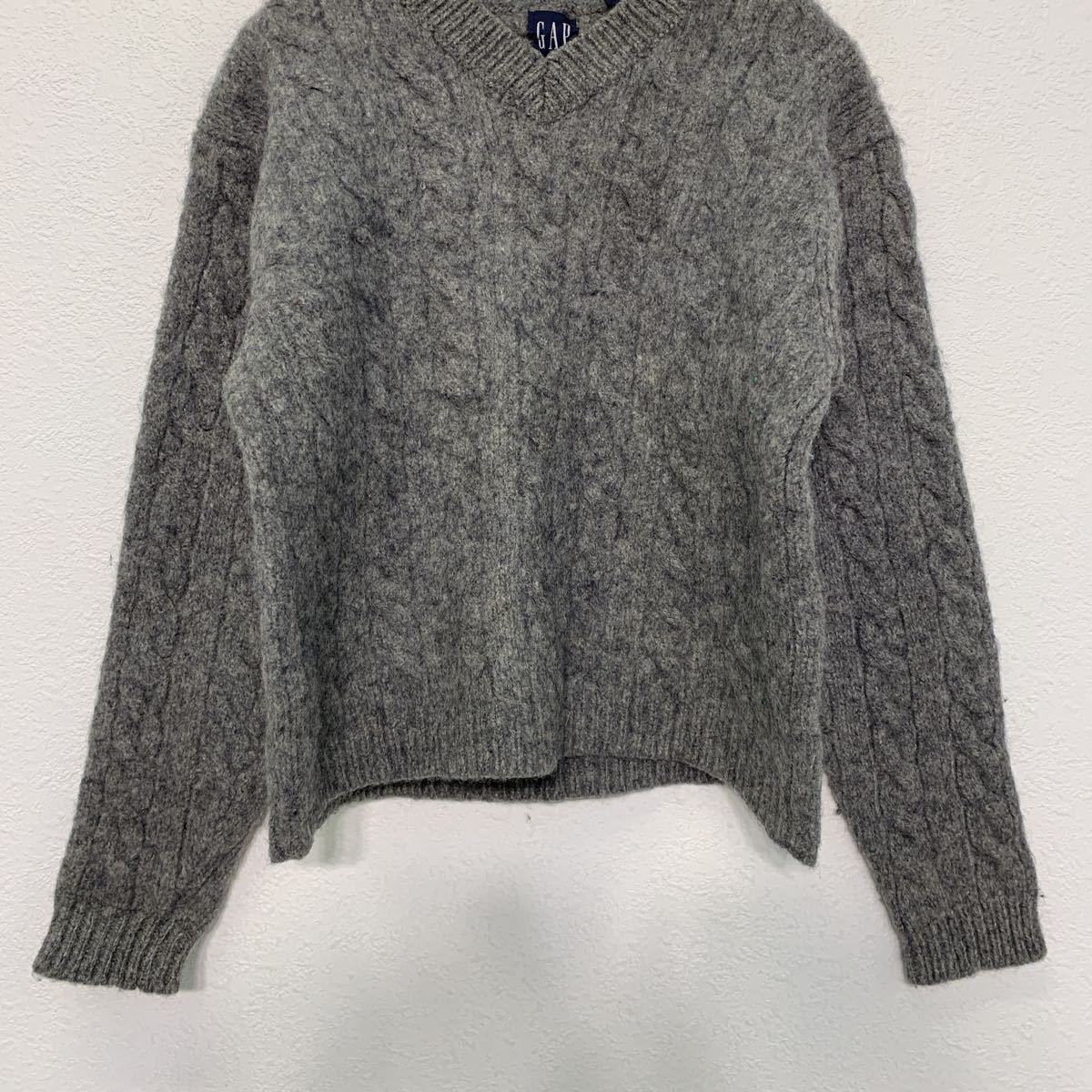 GAP knitted sweater M gray Gap wool old clothes . America buying up a510-5700