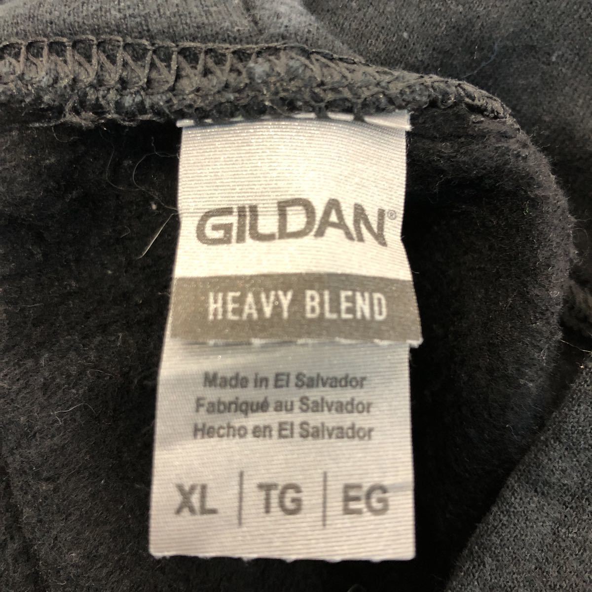 GILDAN プリント スウェット パーカー XL ブラック ピンク ホワイト グリーン バックプリント 古着卸 アメリカ仕入 a510-6311の画像8