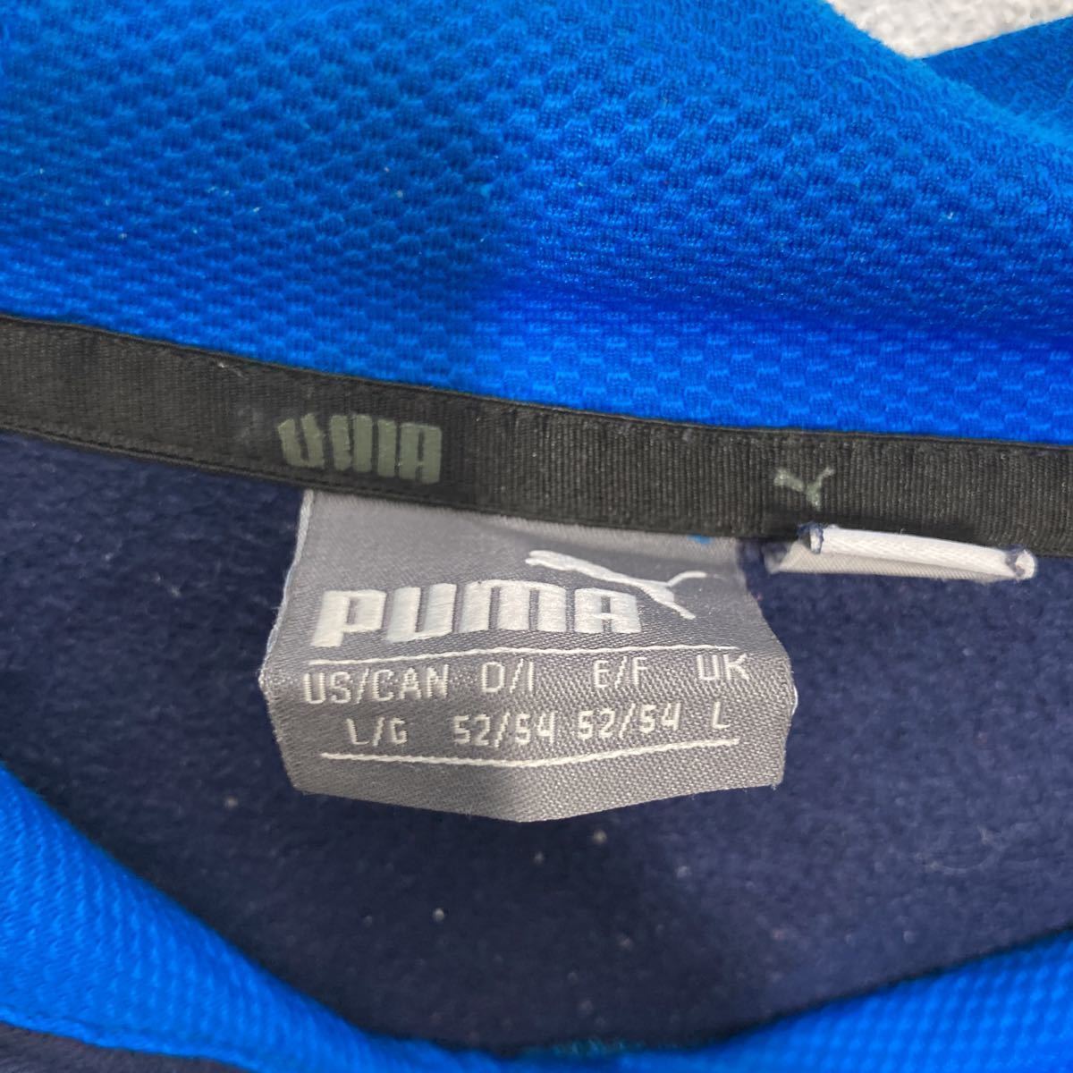 PUMA ロゴスウェットパーカー Lサイズ プーマ スポーツ 紺 ネイビー 古着卸 アメリカ仕入 a510-5011_画像9