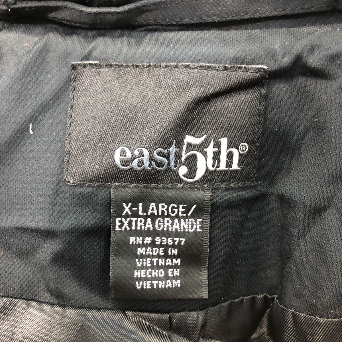 east5th トレンチ コート XL ブラック ボタン ポケット 古着卸 アメリカ仕入 a511-5334_画像9