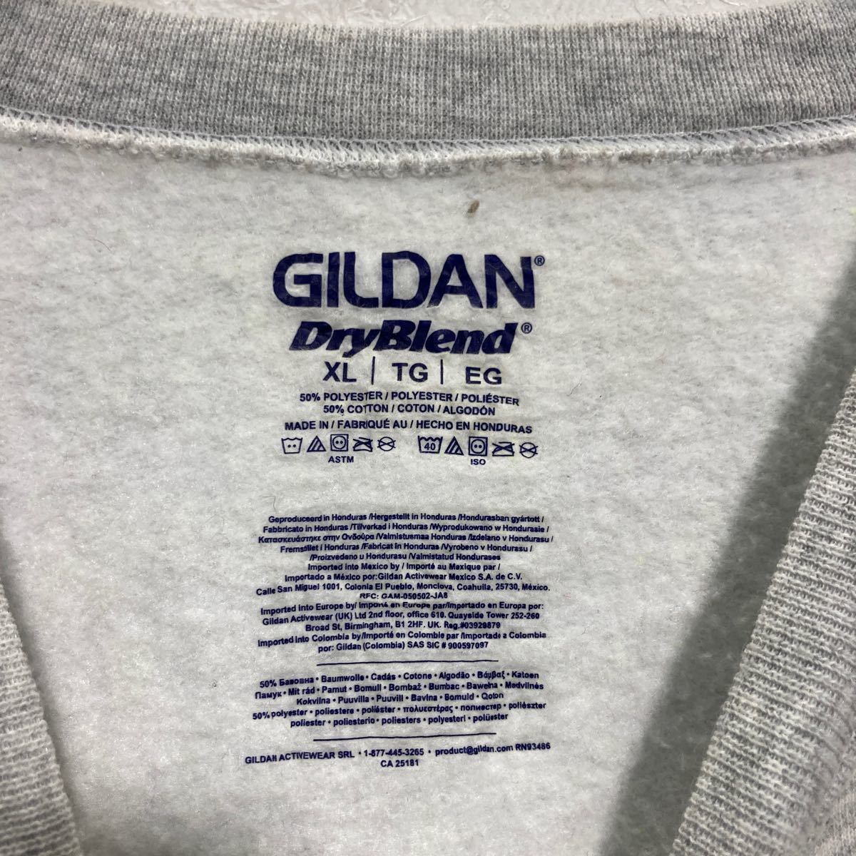 GILDAN プリント スウェット トレーナー XL グレー レッド ギルダン 裏起毛 ビッグサイズ 古着卸 アメリカ仕入 a511-5532_画像8