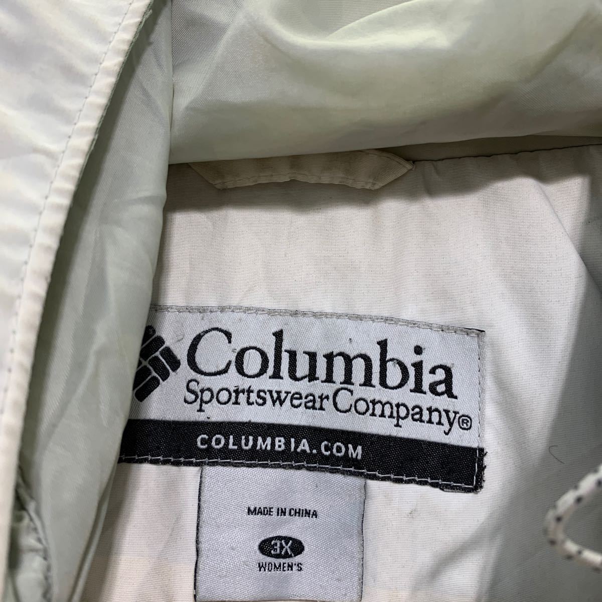 Columbia ジップアップ マウンテンパーカー・ジャケット 3X グリーン ホワイト コロンビア 古着卸 アメリカ仕入 a512-5824_画像4