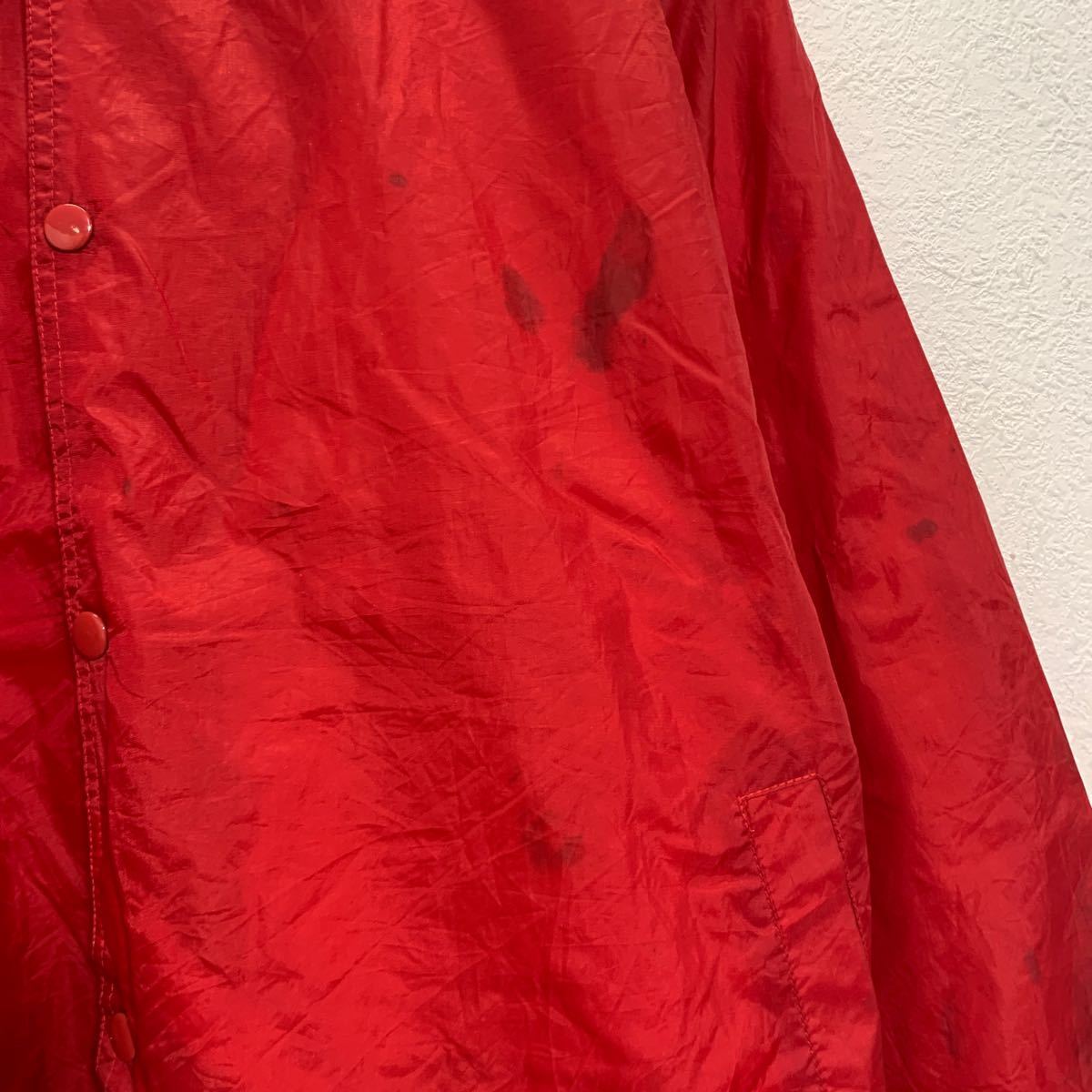 Windbreaker ナイロン コーチ ジャケット 2XL レッド ホワイト ビッグサイズ 古着卸 アメリカ仕入 a512-5424_画像5