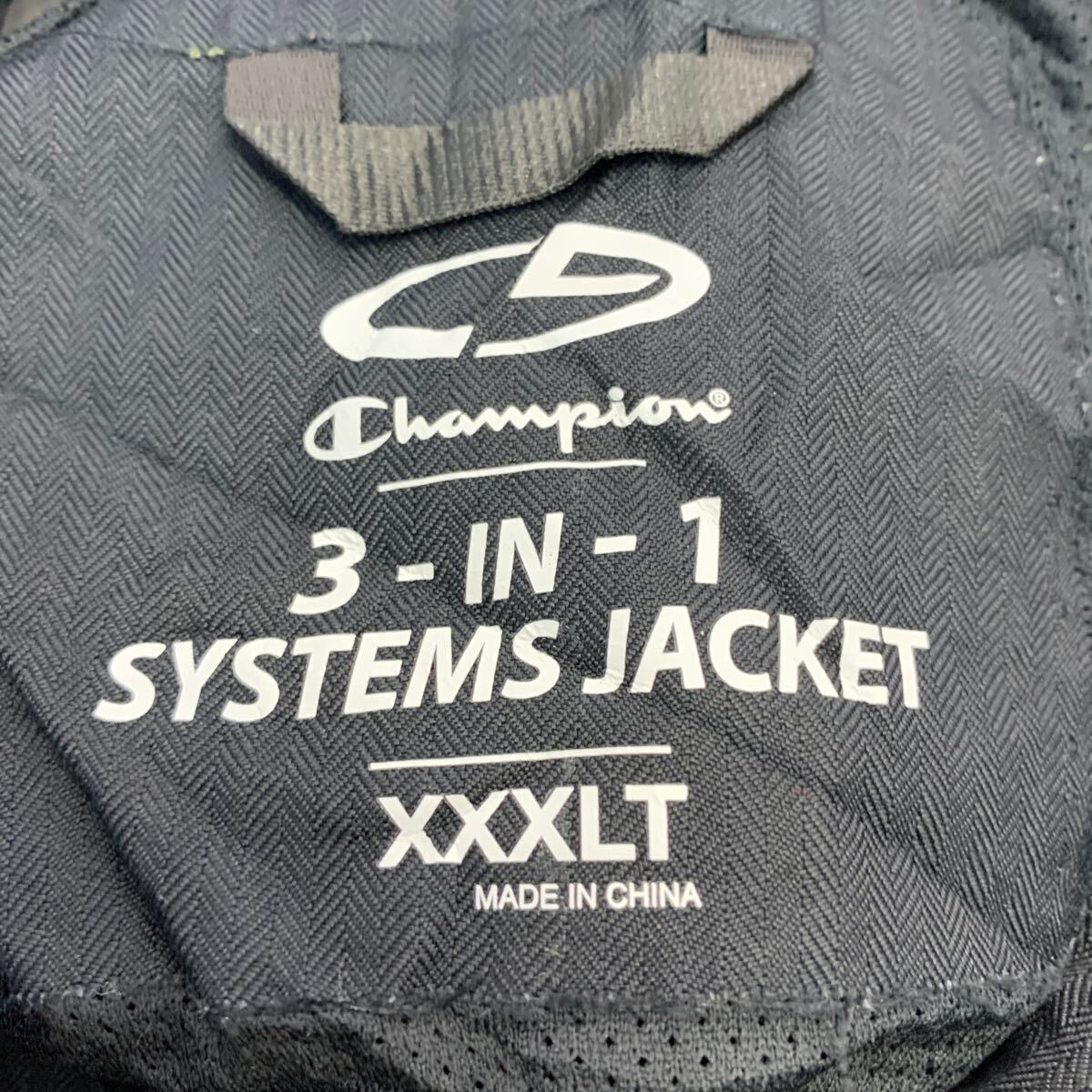 Champion ジップアップ マウンテンジャケット 3XL ブラック チャンピオン ビッグサイズ トールサイズ 古着卸 アメリカ仕入 a604-5657_画像7