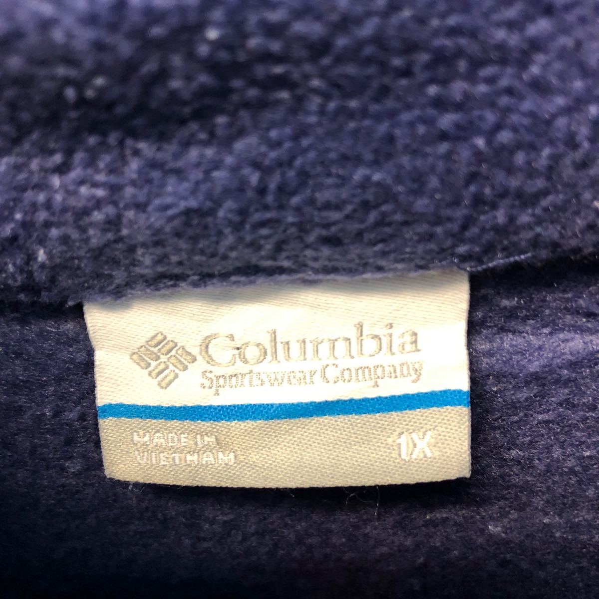 Columbia フリース ジャケット 1X ブルー ピンク コロンビア 刺繍 ロゴ ジップアップ 古着卸 アメリカ仕入 a601-5299_画像8