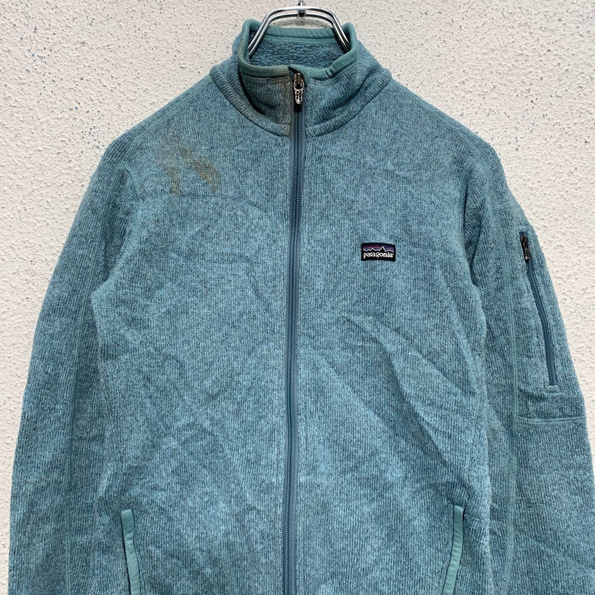 patagonia ジップアップ フリースジャケット XS レディース グリーン パタゴニア ロゴ アウトドア 古着卸 アメリカ仕入 a602-5150_画像2