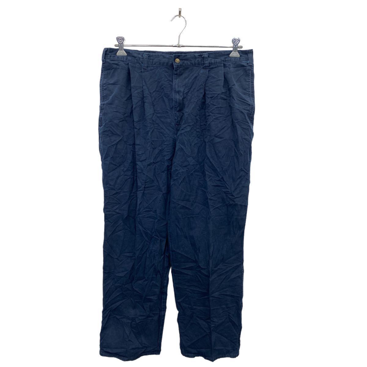 DOCKERS チノパンツ W38 ドッカーズ クラシックフィット タック入り コットン ビッグサイズ ネイビー 古着卸 アメリカ仕入 2402-105_画像1