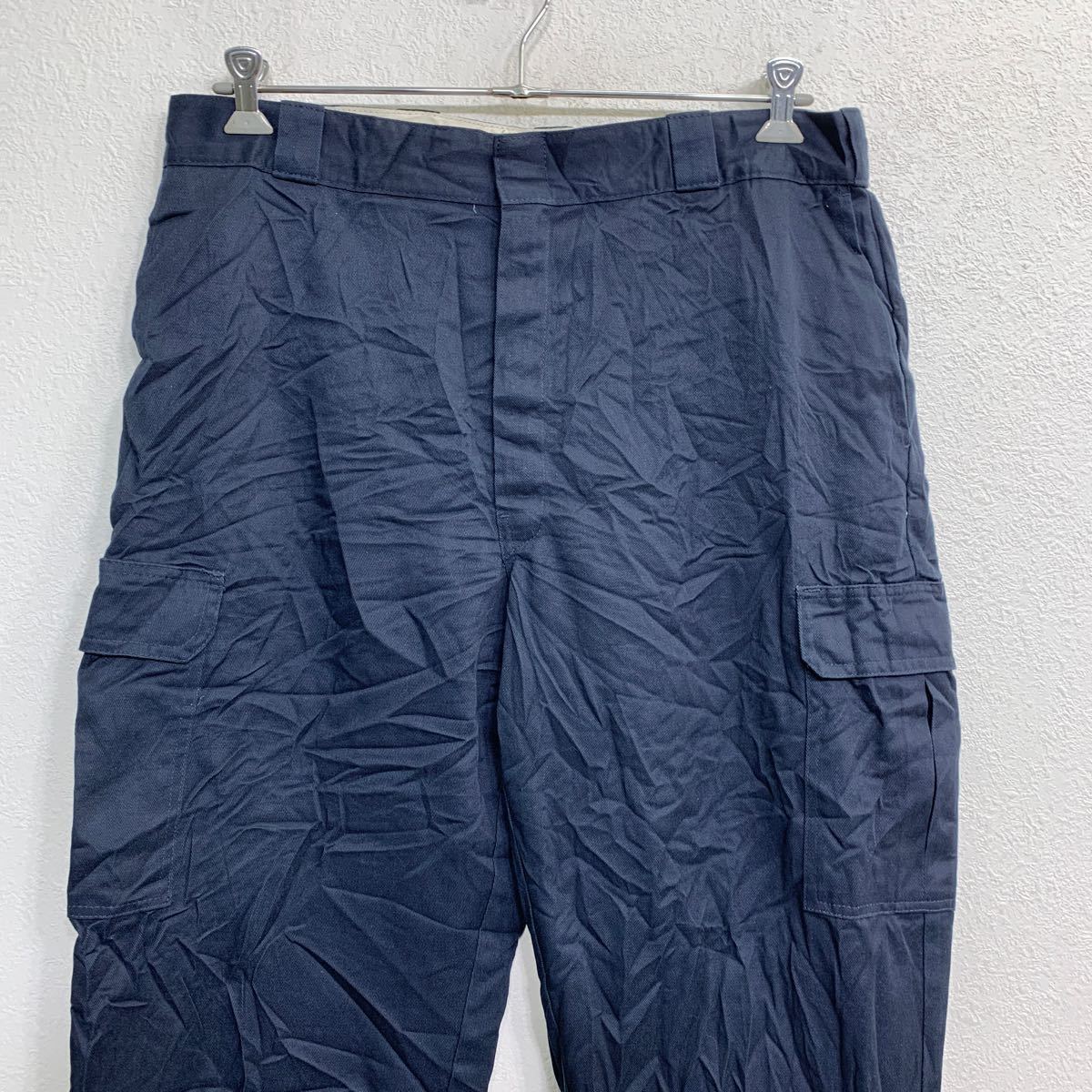 Dickies ワークパンツ W38 ディッキーズ カーゴパンツ ビッグサイズ ネイビー 古着卸 アメリカ仕入 2402-608_画像2