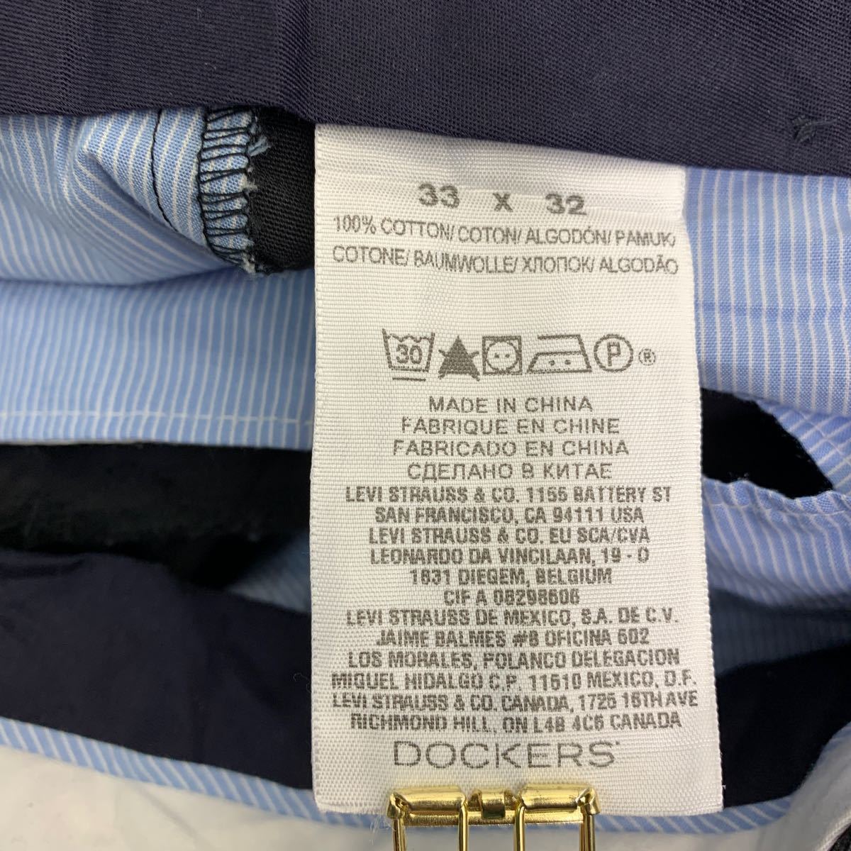 DOCKERS スラックス W33 ドッカーズ コットン ブラック 古着卸 アメリカ仕入 2402-495_画像9