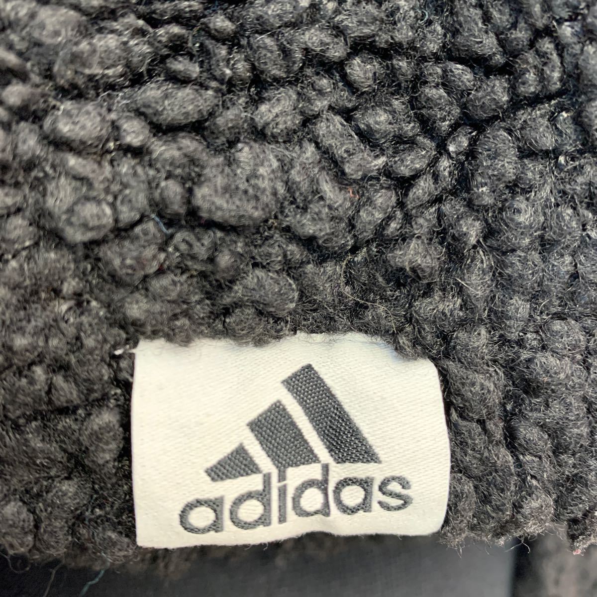 adidas ジップアップ ボアパーカー 2XL～ ブラック アディダス ビッグサイズ 古着卸 アメリカ仕入 a603-5262_画像9