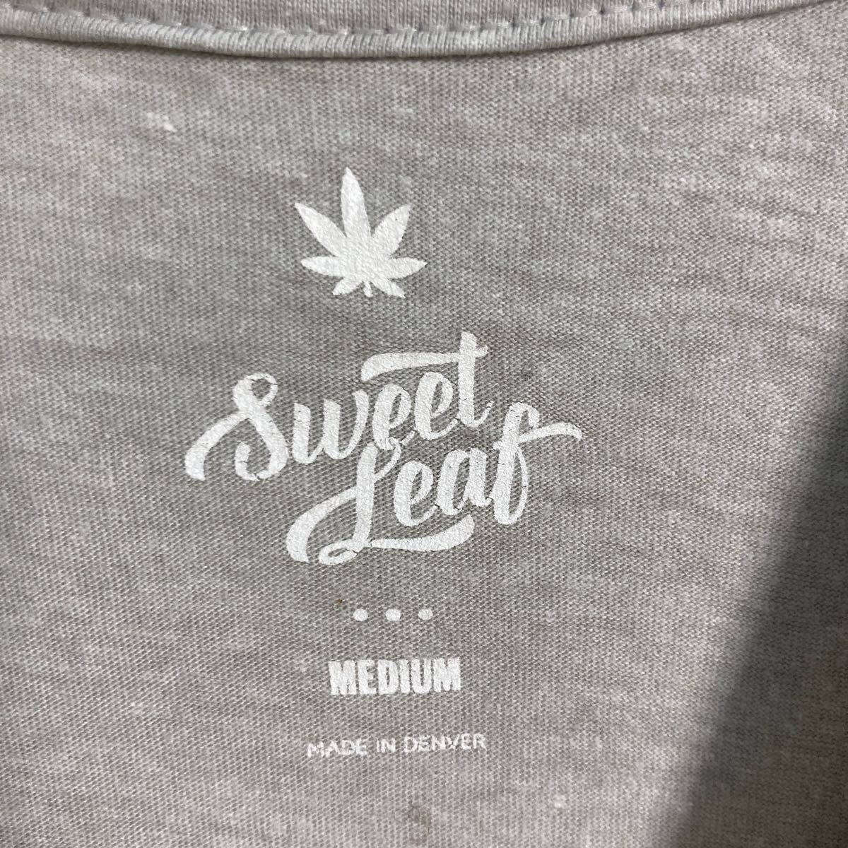 Sweet Leaf 半袖 プリント Tシャツ レディース M グレー 顔 古着卸 アメリカ仕入 a603-6570_画像7