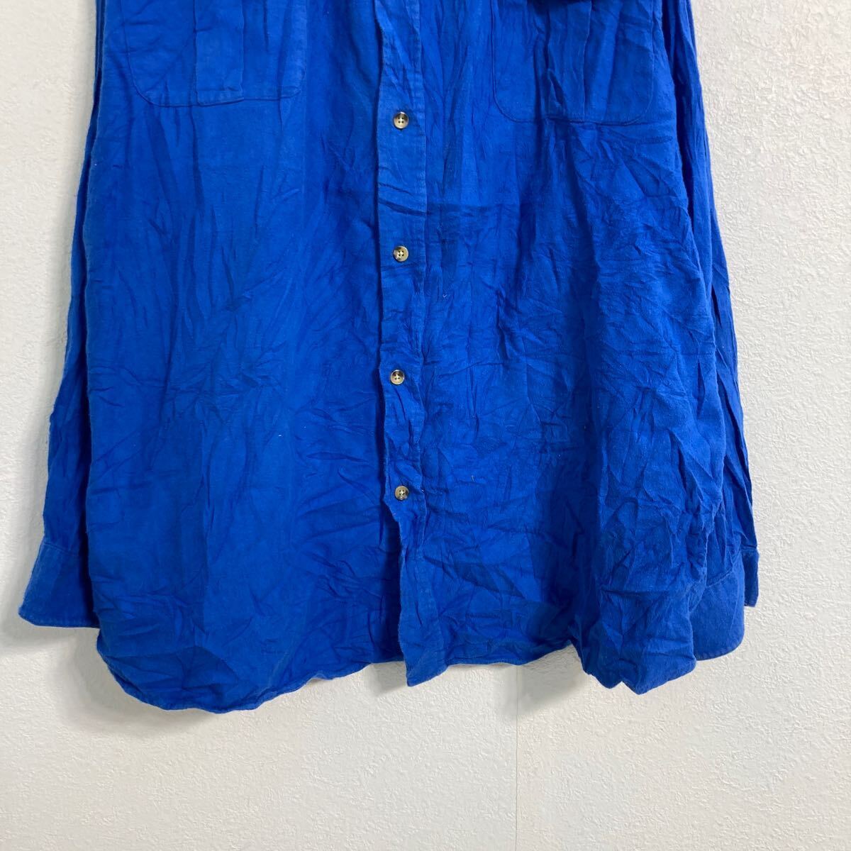 KINGSIZE 長袖 ワークシャツ 4XL ブルー ビッグサイズ 古着卸 アメリカ仕入 a603-5623_画像3