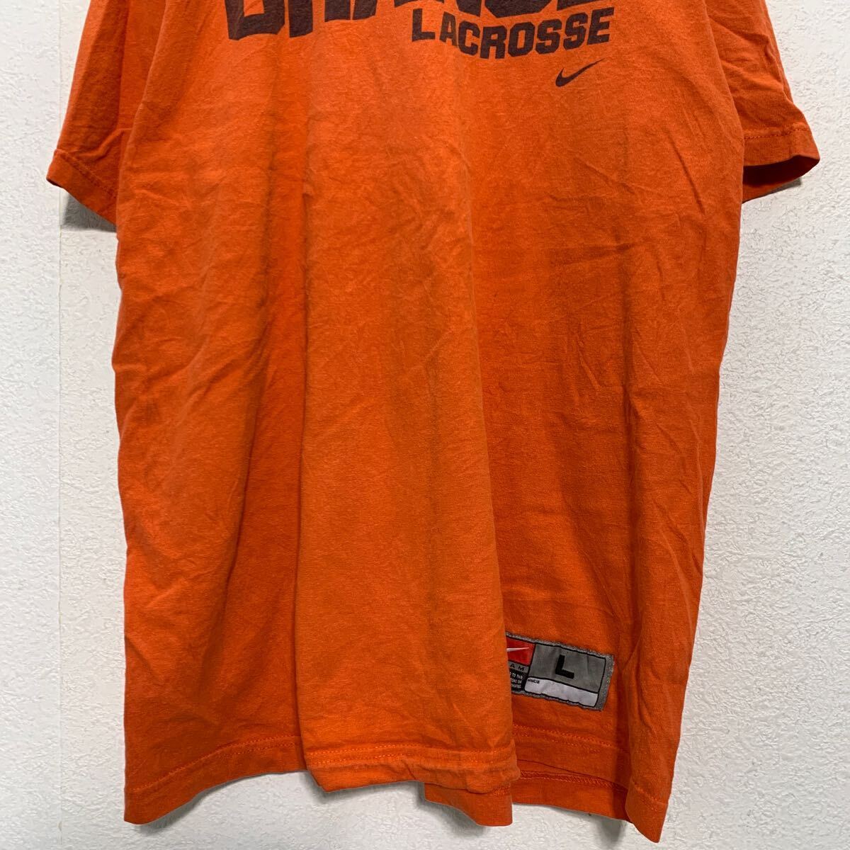 NIKE 半袖 プリントTシャツ L レディース オレンジ ナイキ クルーネック ラクロス 古着卸 アメリカ仕入 a603-6743_画像3
