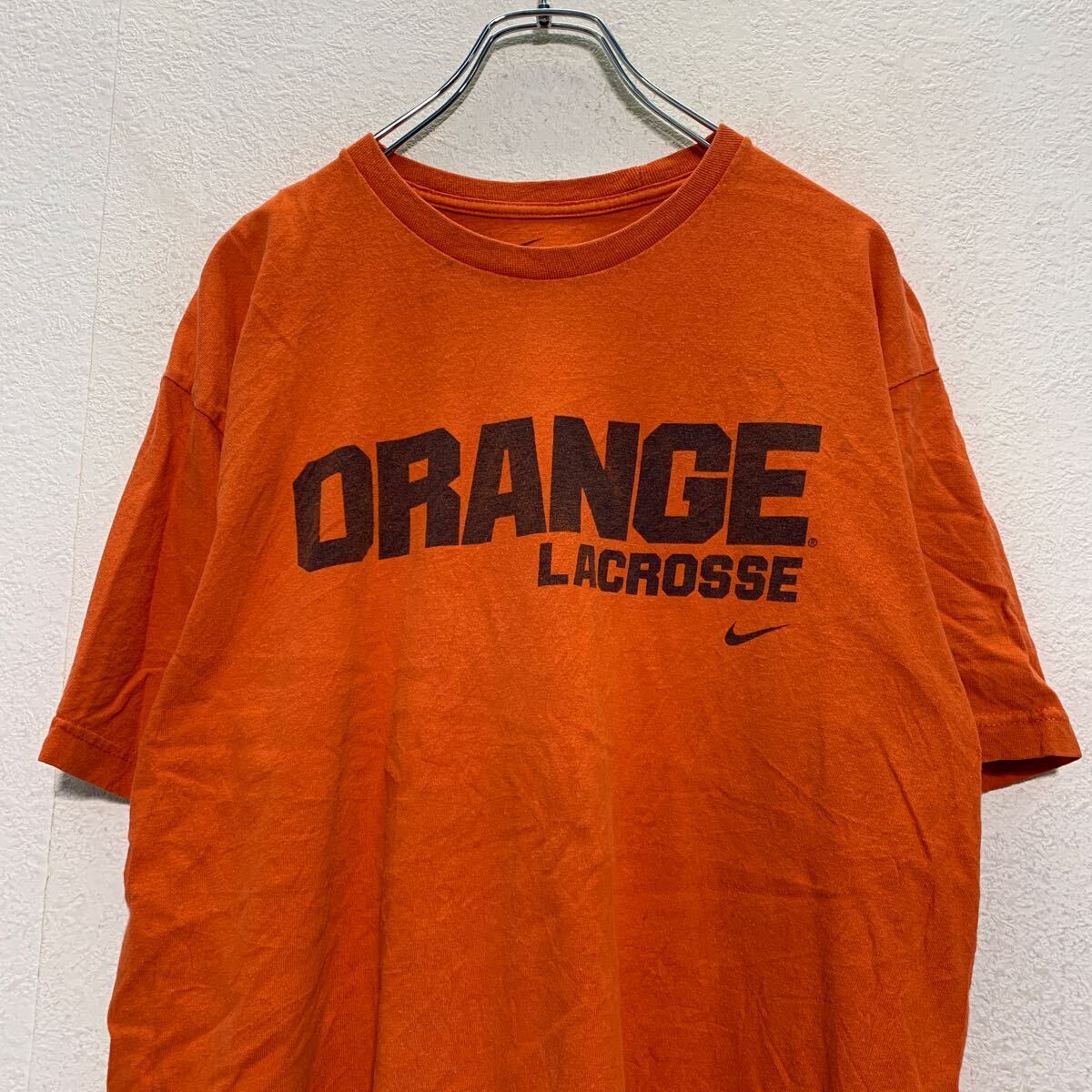 NIKE 半袖 プリントTシャツ L レディース オレンジ ナイキ クルーネック ラクロス 古着卸 アメリカ仕入 a603-6743_画像2