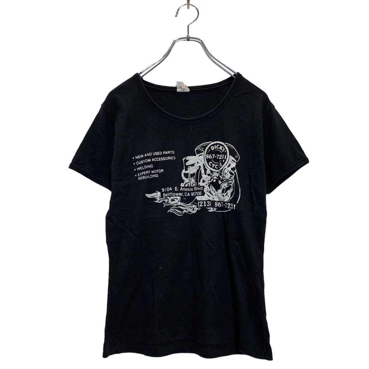 FUN-Tees 半袖 プリントTシャツ XL レディース ブラック USA製 カットソー バイクパーツ 古着卸 アメリカ仕入 a603-6787_画像1