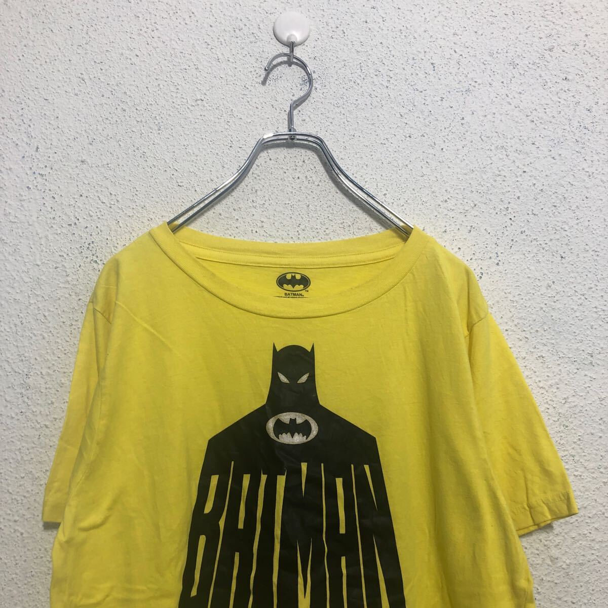 BATMAN 半袖 ロゴ Tシャツ キッズ XL バットマン イエロー ブラック キャラクター 古着卸 アメリカ仕入 a603-6635の画像3