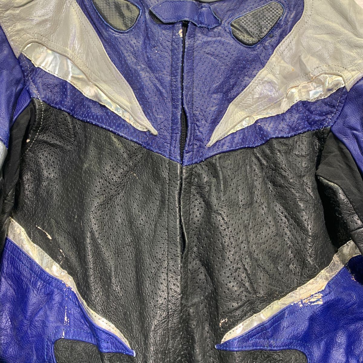 Searbok кожа костюм для гонок 46 черный голубой серебряный Biker костюм мотоцикл б/у одежда . America скупка a603-5223