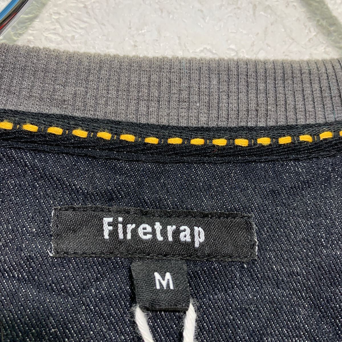 firetrap プリント スウェット トレーナー M グレー ホワイト 裏起毛 古着卸 アメリカ仕入 a603-5305_画像7