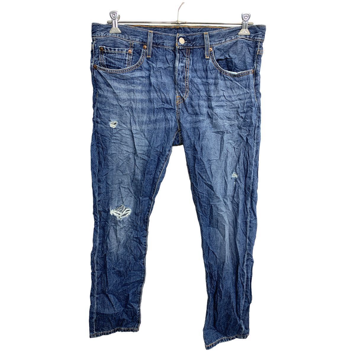 Levi's デニムパンツ W32 リーバイス ボタンフライ インディゴ コットン 古着卸 アメリカ仕入 2403-333_画像1