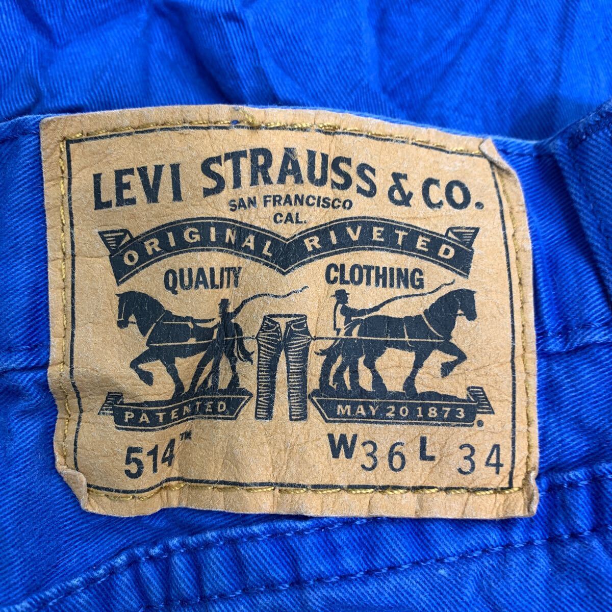 Levi's 514 デニムパンツ W36 リーバイス スリムストレート ビッグサイズ ブルー コットン 古着卸 アメリカ仕入 2403-300_画像8