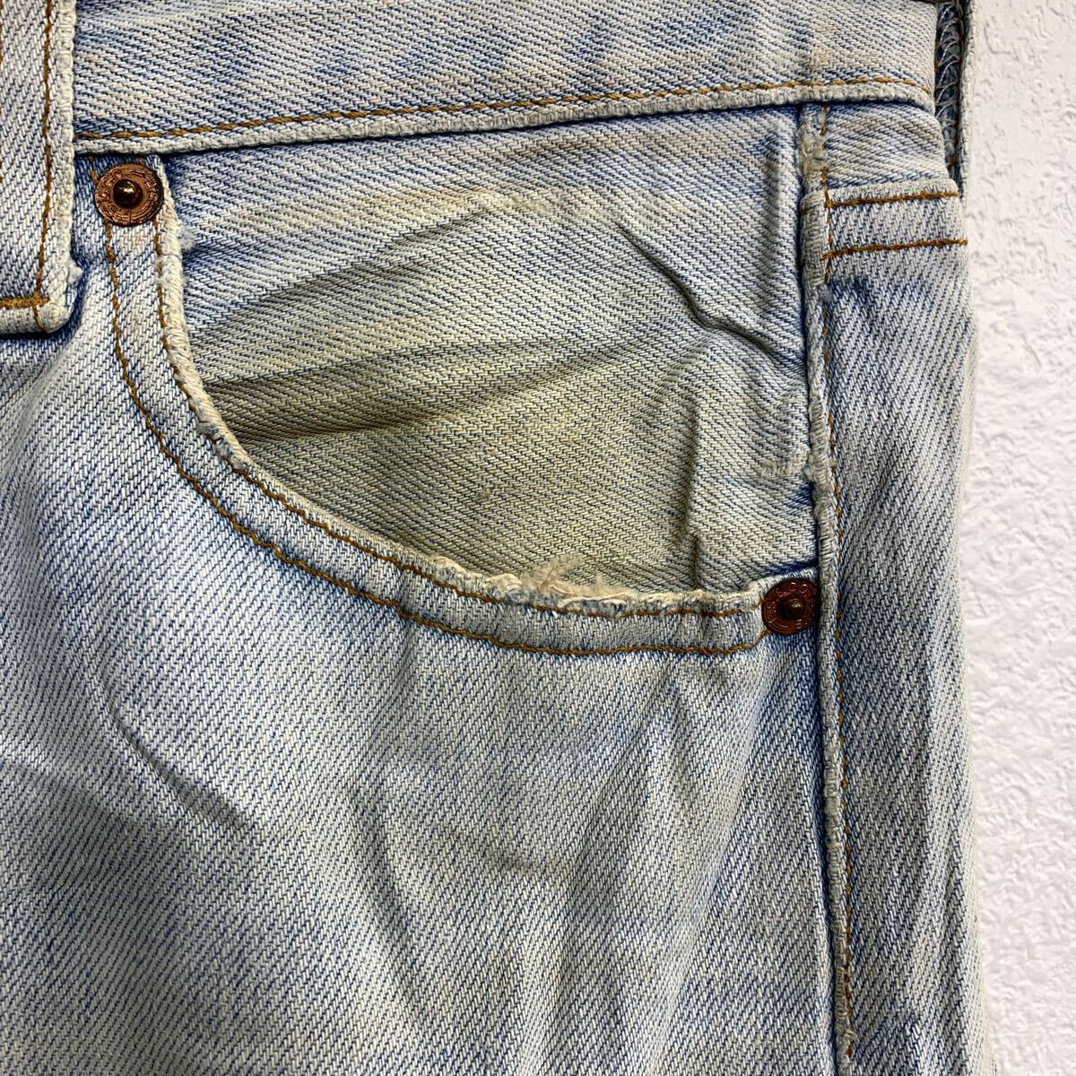 Levi's 501 デニムパンツ W27 リーバイス ボタンフライ ライトブルー コットン 古着卸 アメリカ仕入 2403-1158_画像5