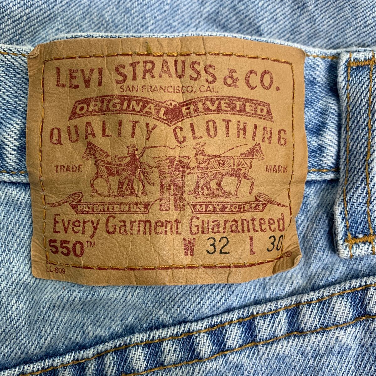 Levi's 550 デニムパンツ W32 リーバイス リラックスフィット ライトブルー コットン メキシコ製 古着卸 アメリカ仕入 2403-787_画像8