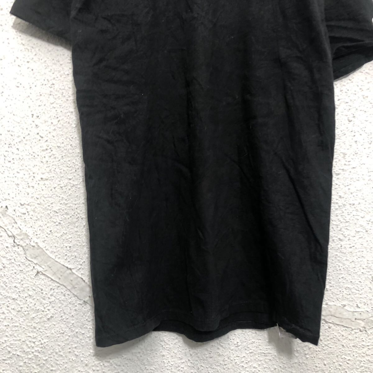 Champion 半袖 ロゴ Tシャツ チャンピオン S ブラック シンプル 無地 刺繍 古着卸 アメリカ仕入 a604-5825_画像3