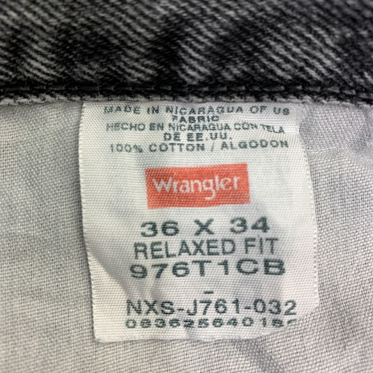 Wrangler デニムパンツ W36 ラングラー リラックスフィット ビッグサイズ グレー コットン 古着卸 アメリカ仕入 2404-516_画像8